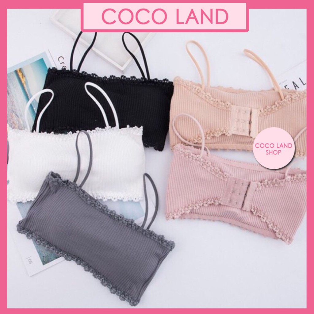 Siêu phẩm Áo bra gân tăm mới cực hot 8832 -áo bra len tăm hở lưng khoét lưng - Áo Bra Thun Cotton Tăm viền ren độc đáo