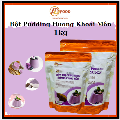 Gói 1kg Bột thạch pudding hương khoai môn thơm ngon