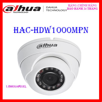 Camera hdcvi/hdtvi/ahd/analog dome hồng ngoại 1.0 megapixel dahua hac-hdw1000mp-s3