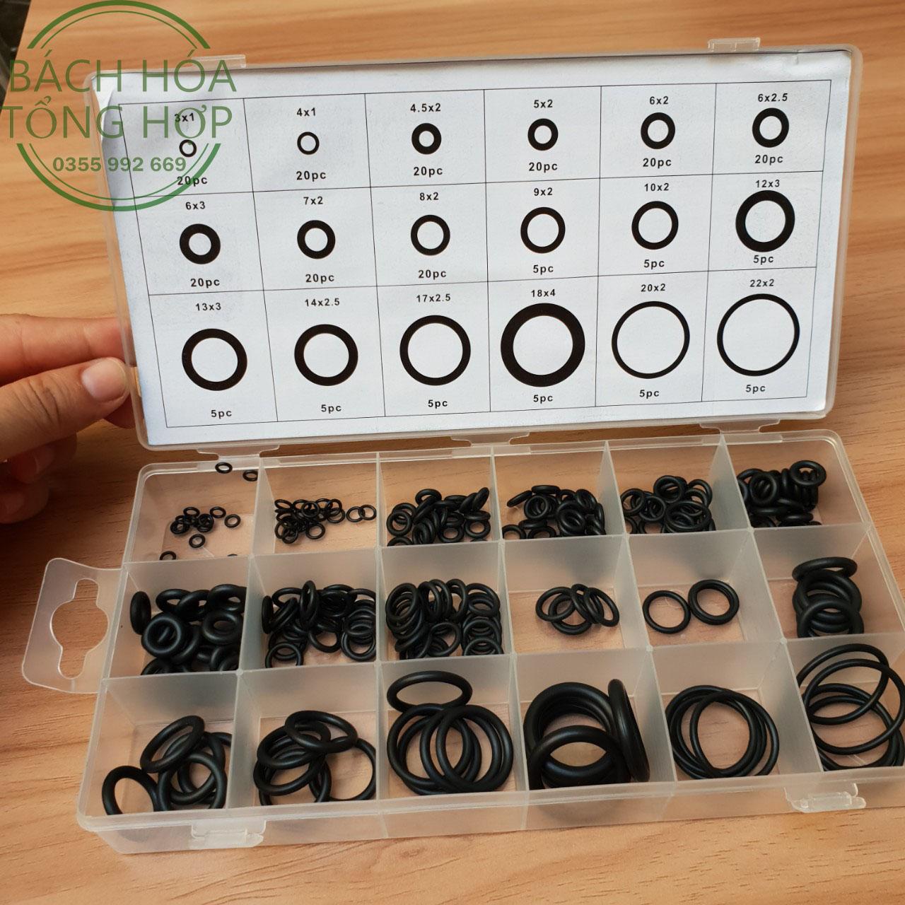 Vòng Đệm Cao Su - Gioăng Cao Su Thay Thế 225 Món 18 Cỡ