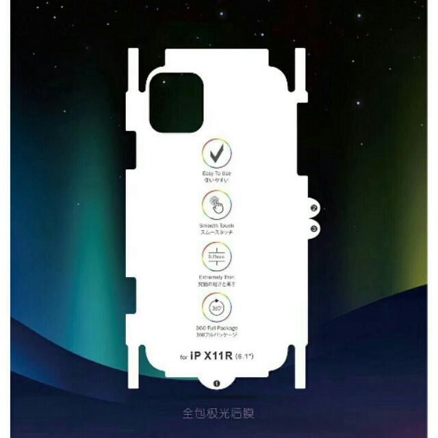 Miếng dán ppf 360°iphone 11 6.1" / 11 pro 5.8" / 11 pro max 6.5" mặt sau full viền cao cấp