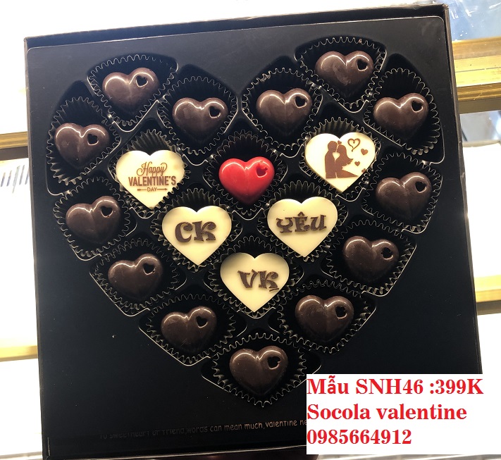 Socola valentine cao cấp (Viết chữ theo yêu cầu) SNH46