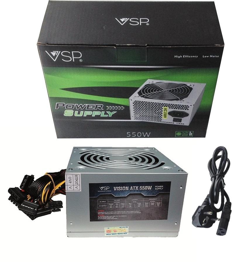 Nguồn vision vsp 550w. công suất mạnh ổn định. kèm dây nguồn. vi tính quốc duy