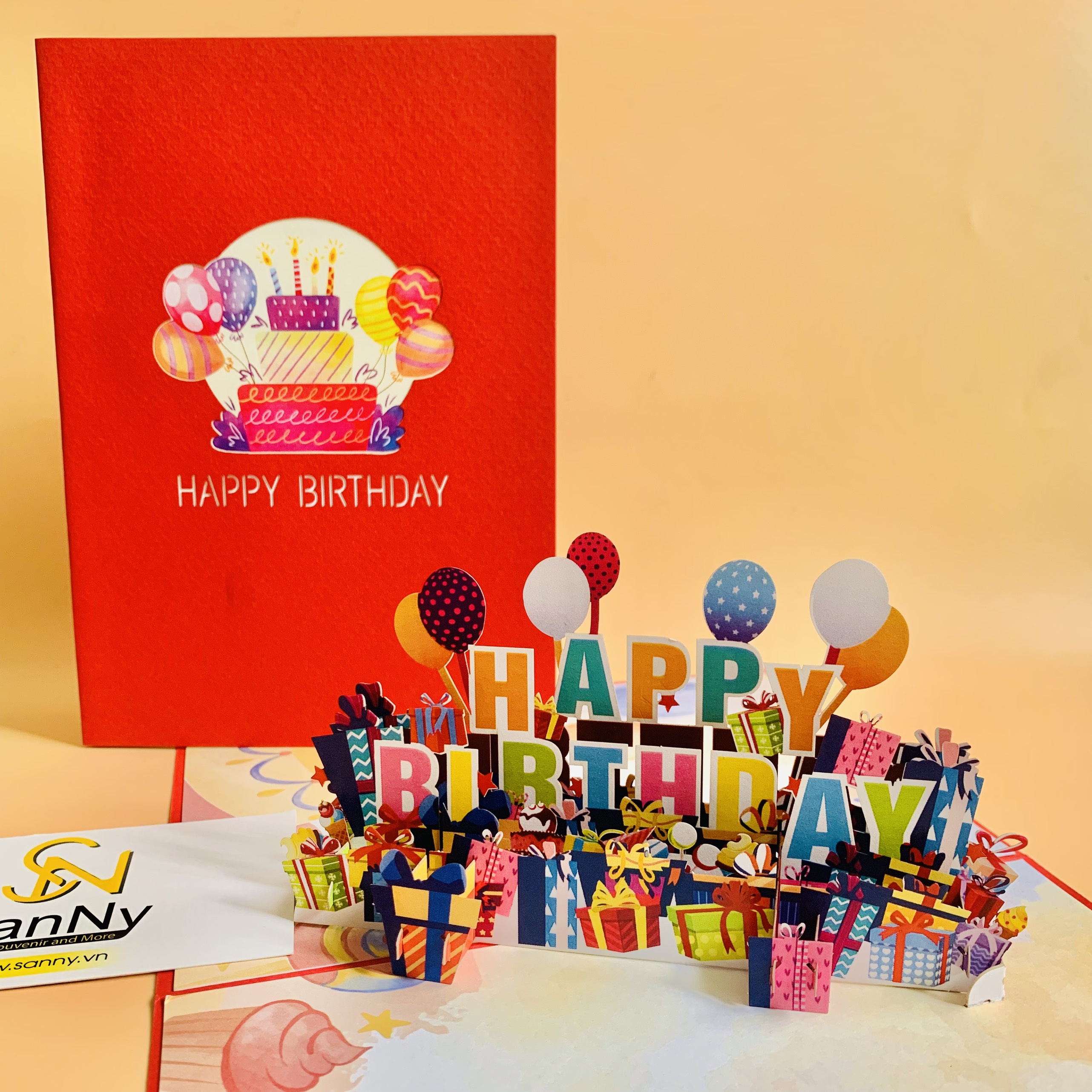 Thiệp nổi 3D Popup Handmade quà tặng lưu niệm Sinh Nhật, Happy Birthday