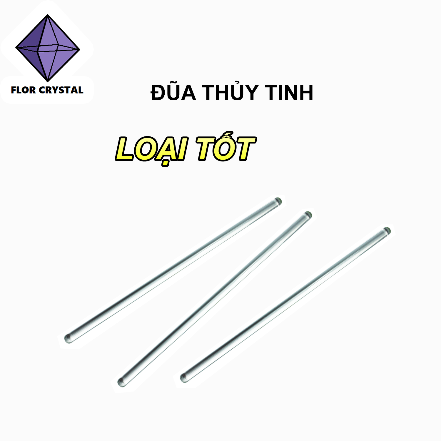 Đũa thuỷ tinh khuấy trộn loại tốt 20cm