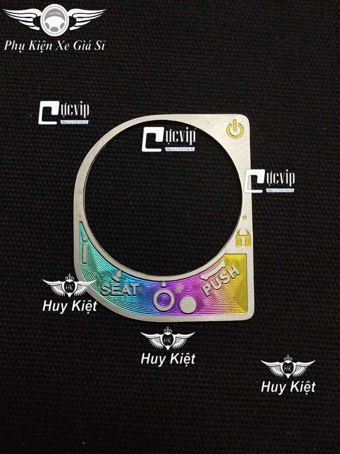 Tem dán ổ khóa smartkey titan điện phân gắn xe sh 350i, sh mode 2018 - 2022, sh 2020 - 2022 ms4354