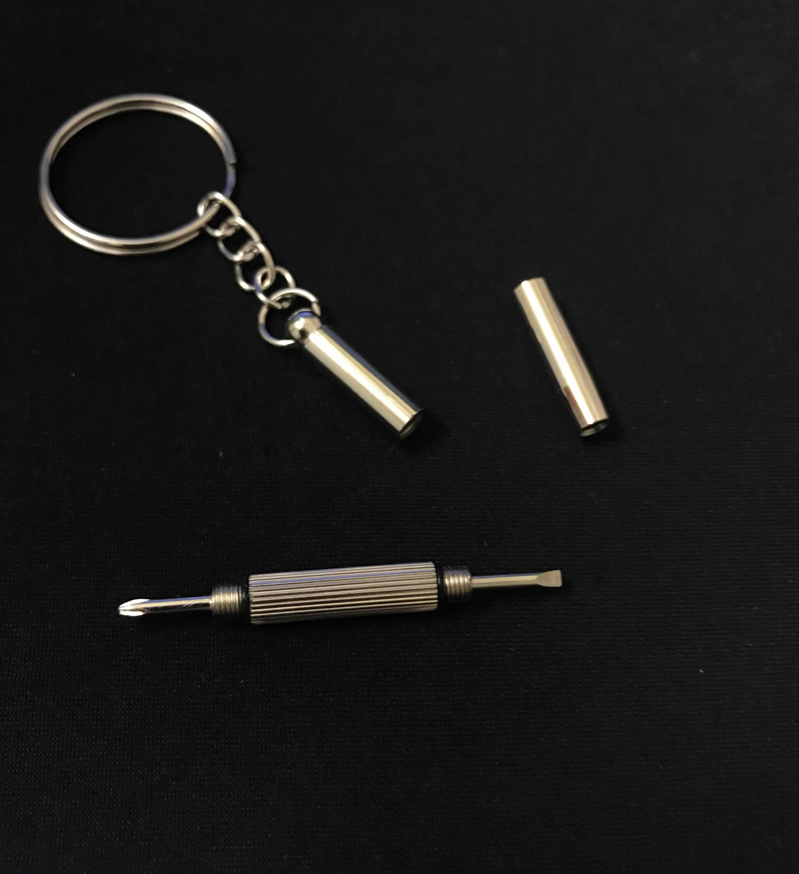 Tua vít, Tuốc lô vít kiêm móc khóa mini 2 đầu 2 cạnh, 4 cạnh