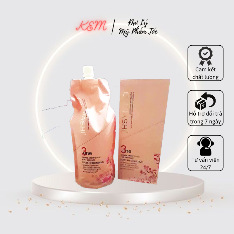 Thuốc ép side tóc nam . Thuốc duỗi tóc Hoa anh đào Oujiashi 3 in 1 1000ml Chính Hãng KEM
