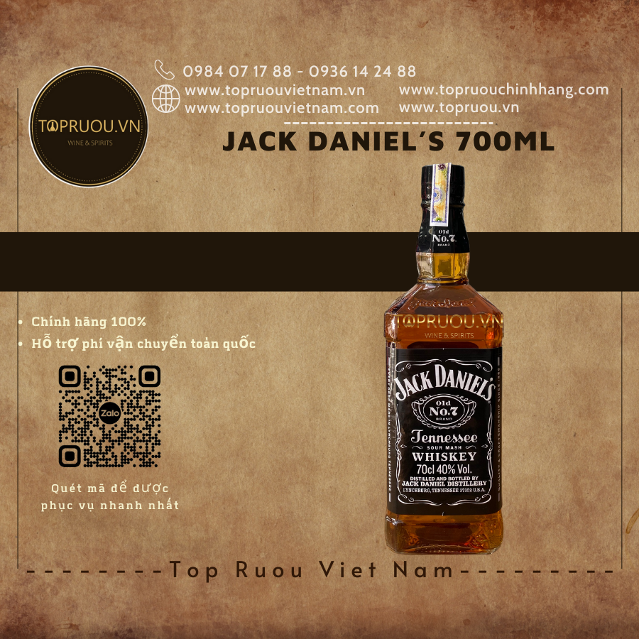 Jack daniel's 700ml - chính hãng 100%