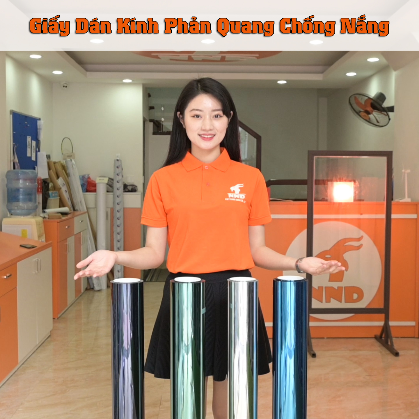 Giấy dán kính chống nắng nóng phản quang nhìn một chiều khổ 1 mét