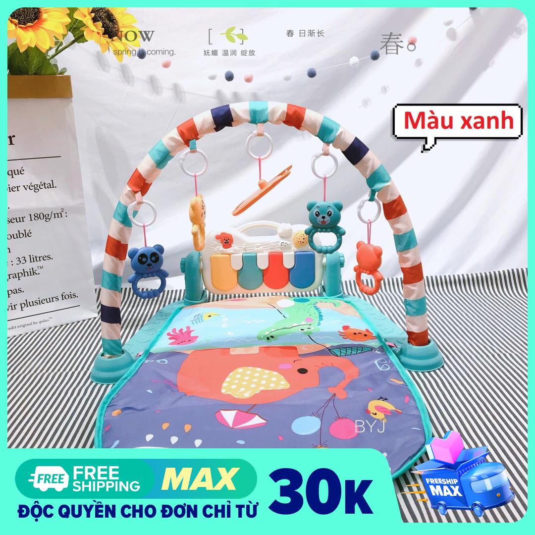 [HCM]Thảm nhạc cao cấp sạc điện Chú Voi Con có đàn piano cho bé từ 0-36 tháng tuổi