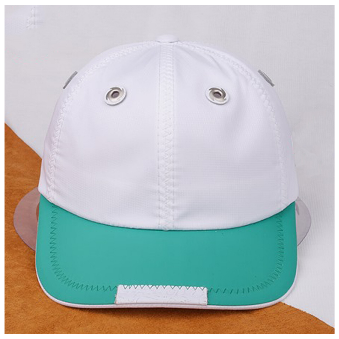 Nón Kết Sơn Sò Xoáy Màu Trắng Phối Xanh Lục