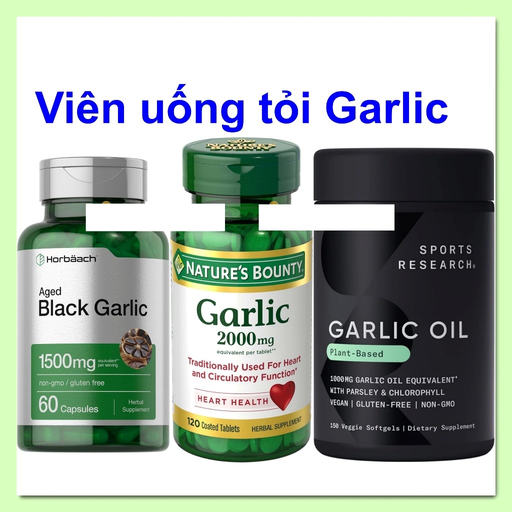 [HCM]Viên uống tỏi Odorless Garlic 1000mg/ 1500mg/ 2000mg/ 3600mg [Hàng Mỹ]