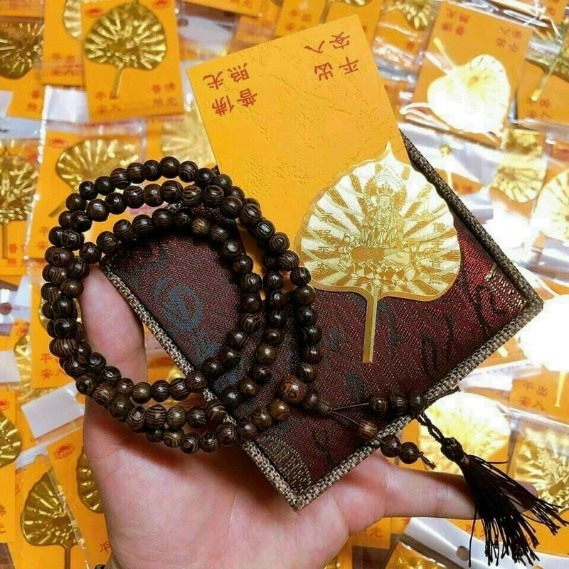 Vòng tay trầm hương tự nhiên chuỗi tràng hạt 108 6li trầm tốc việt - an yên - thịnh vượng