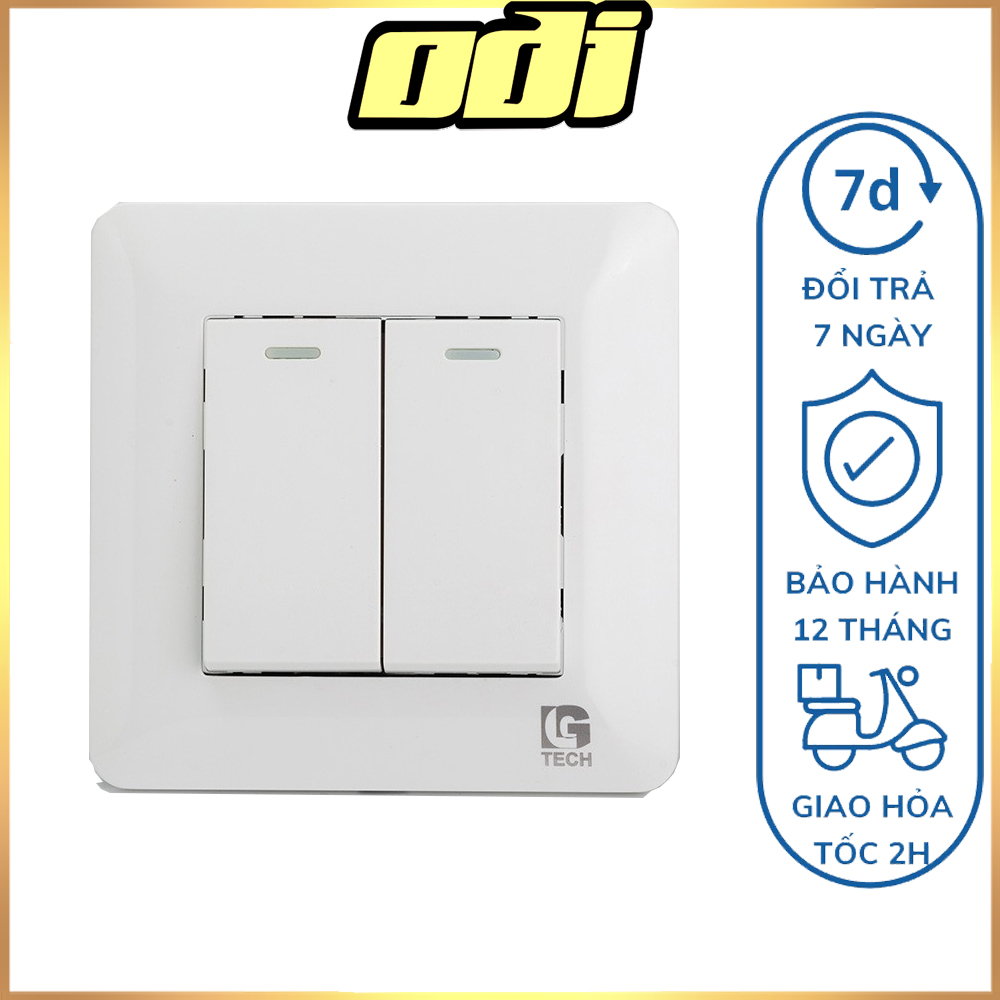 Công tắc điện đôi 1 chiều và 2 chiều có dải phản quang LG-TT-0002