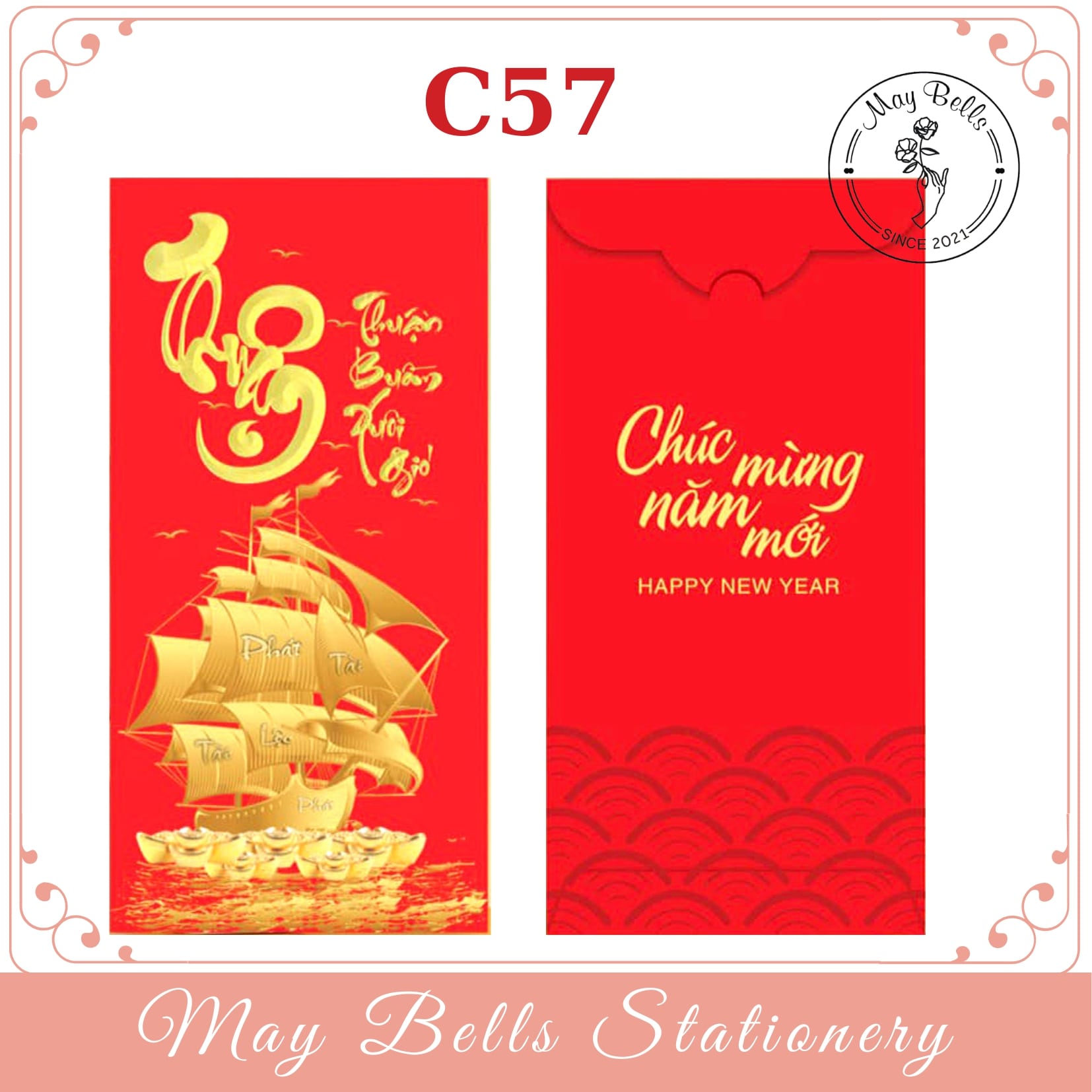 Bao lì xì tết 2024 giáp thìn cung chúc tân xuân được chọn mẫu, bao lì xì mừng tuổi cao cấp