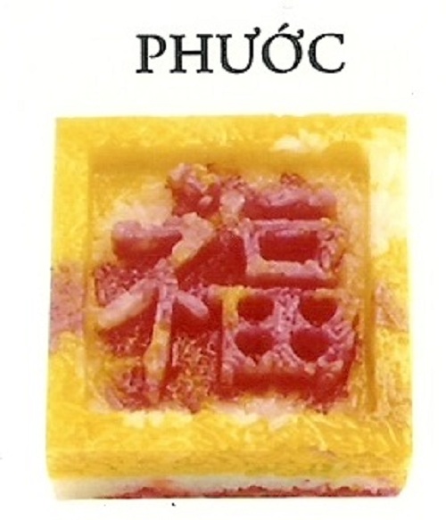 Khuôn xôi vuông 12 cm chữ phước