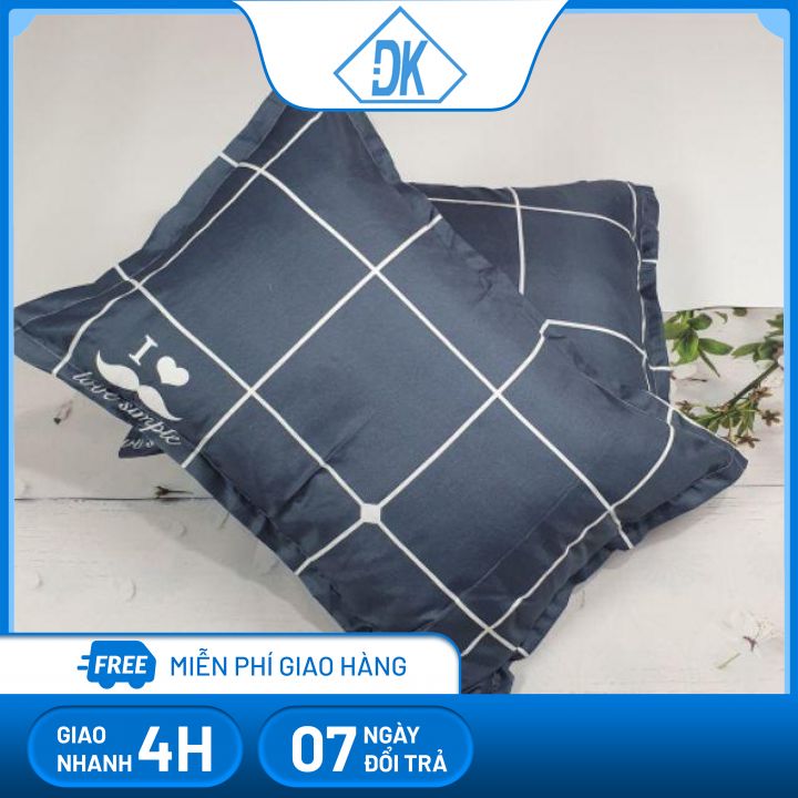 1 vỏ gối cotton nhung 50x70cm mịn mát giặt mau khô - Đăng Khoa 79 - áo gối - vo goi - ao goi - pillowcase