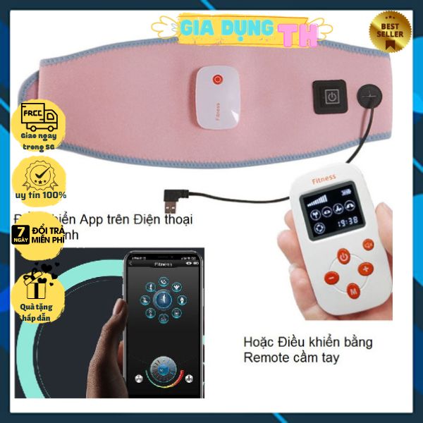 Đai massage bụng Fitness 1102, đai rung giảm mỡ bụng, hỗ trợ giảm mỡ bụng, thon bụng, máy mát xa thư giãn, đai massage bụng