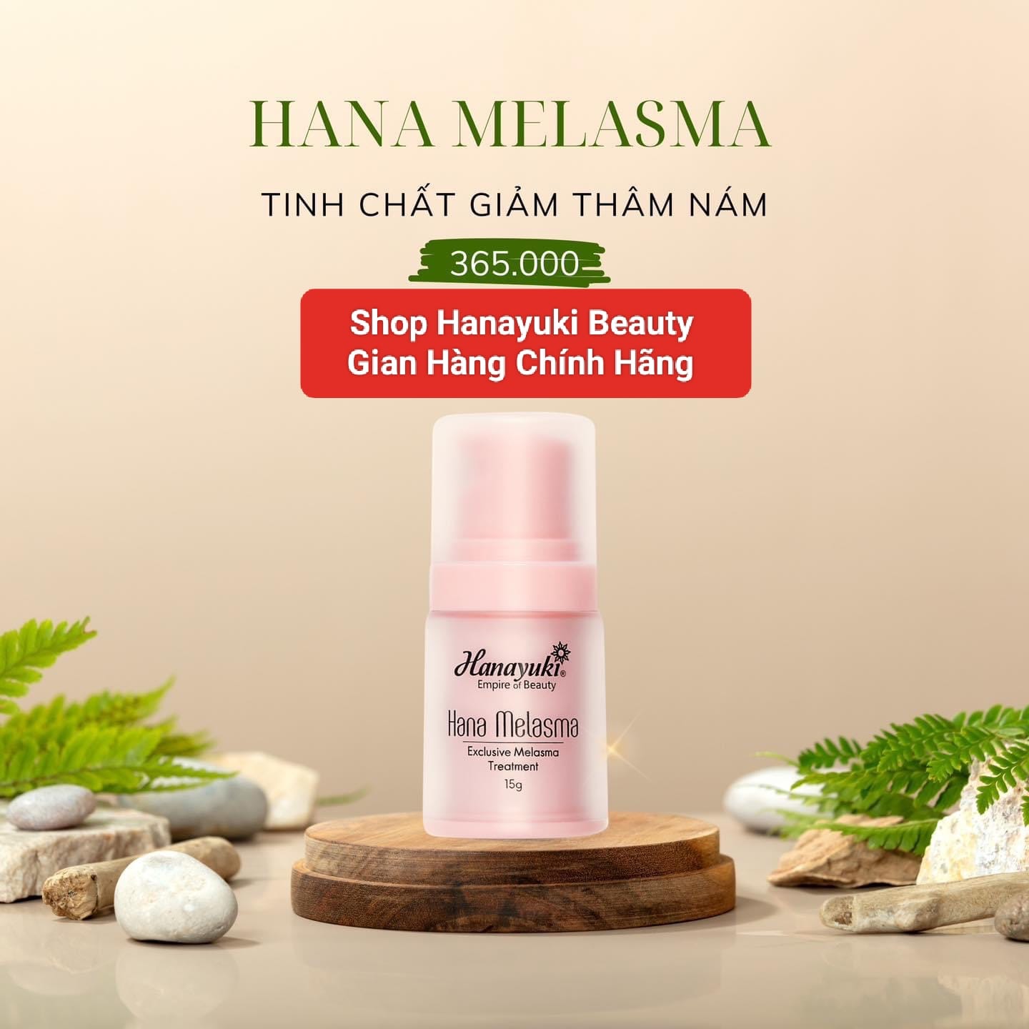 [TẶNG QUÀ + GIẢM VOUCHER 8%] [Chính hãng-Date 2026] SERUM NÁM MINI HANAYUKI 15g- HANA MELASMA MINI