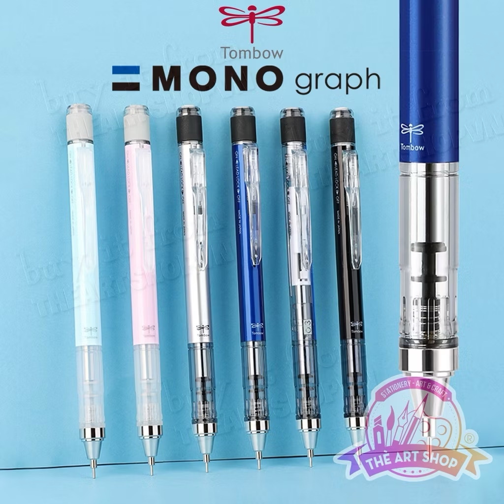 THEARTSHOP Bút chì cơ khí lắc đẩy ngòi TOMBOW Mono Graph cao cấp Nhật Bản ngòi 0.3mm 0.5mm