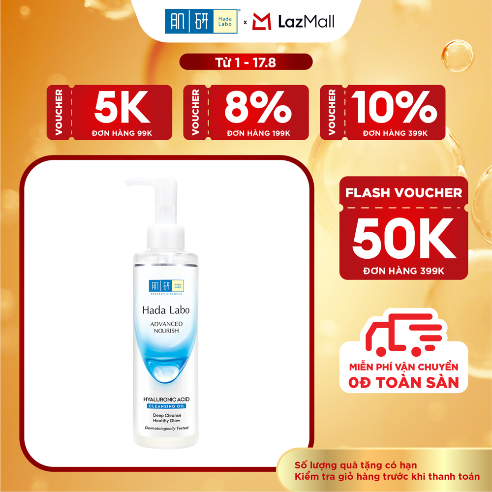 Dầu tẩy trang dưỡng ẩm Hada Labo Advanced Nourish Hyaluronic Acid Cleansing Oil 200ml