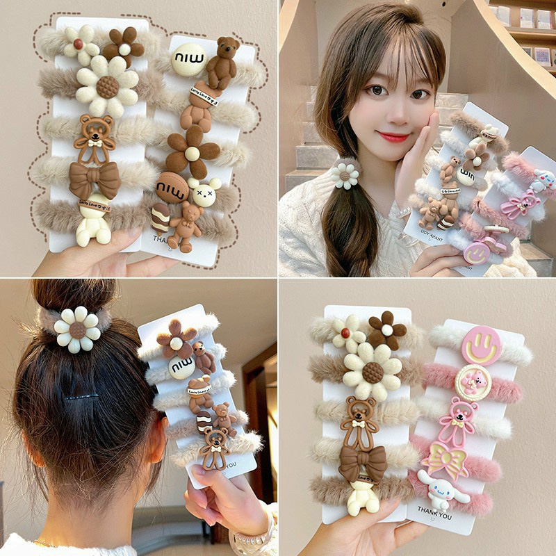 Vĩ 5 dây tóc lông hình gấu dễ thương