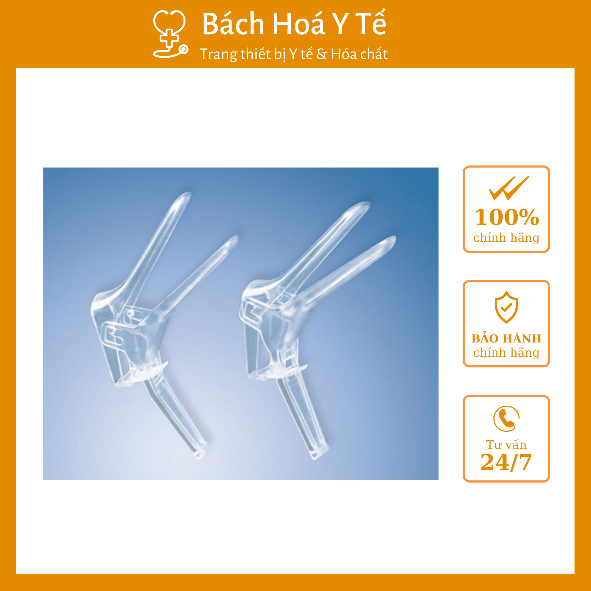 Mỏ vịt nhựa khám phụ khoa size M, túi/20 chiếc