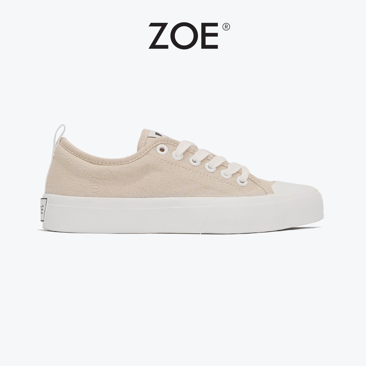 Giày sneaker basic màu beige lt005 | zoe official