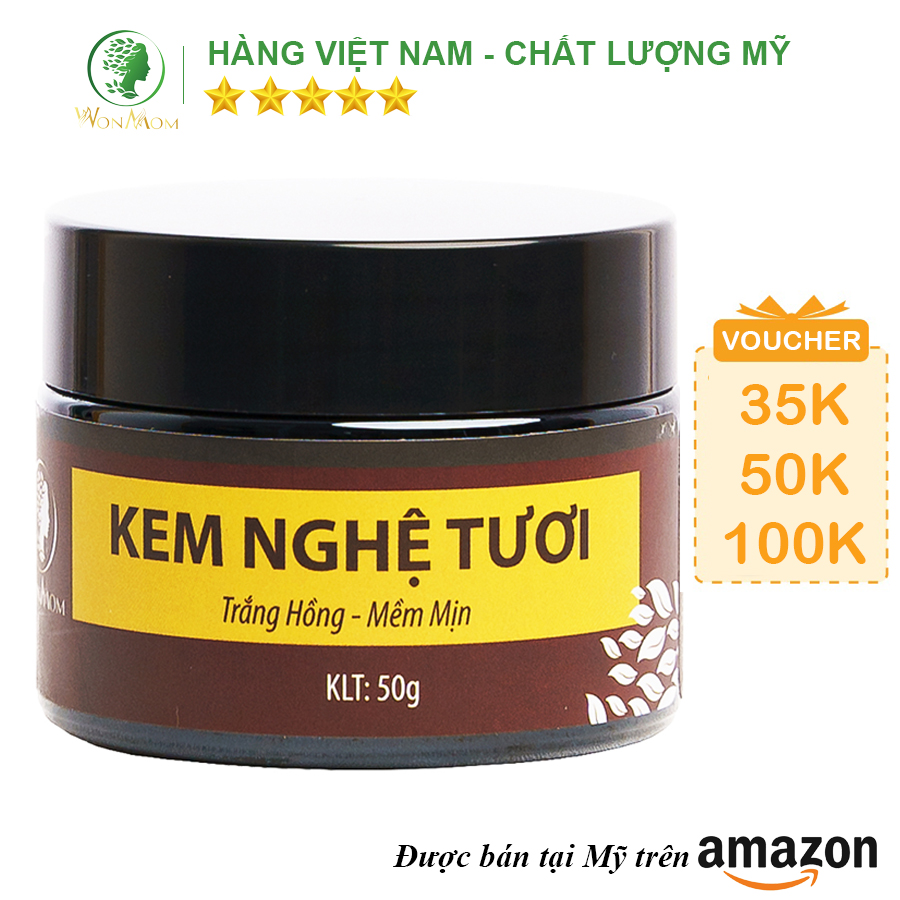 [ Giảm 35K - Đơn 339K ] Kem nghệ tươi dưỡng trắng da, sạch sạm nám Wonmom 50g