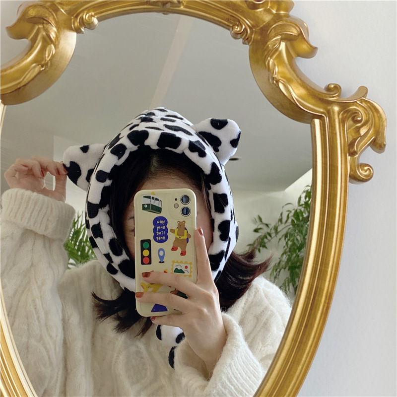 [HCM][Có sẵn] Mũ len bò sữa cột dây xinh xắn ulzzang