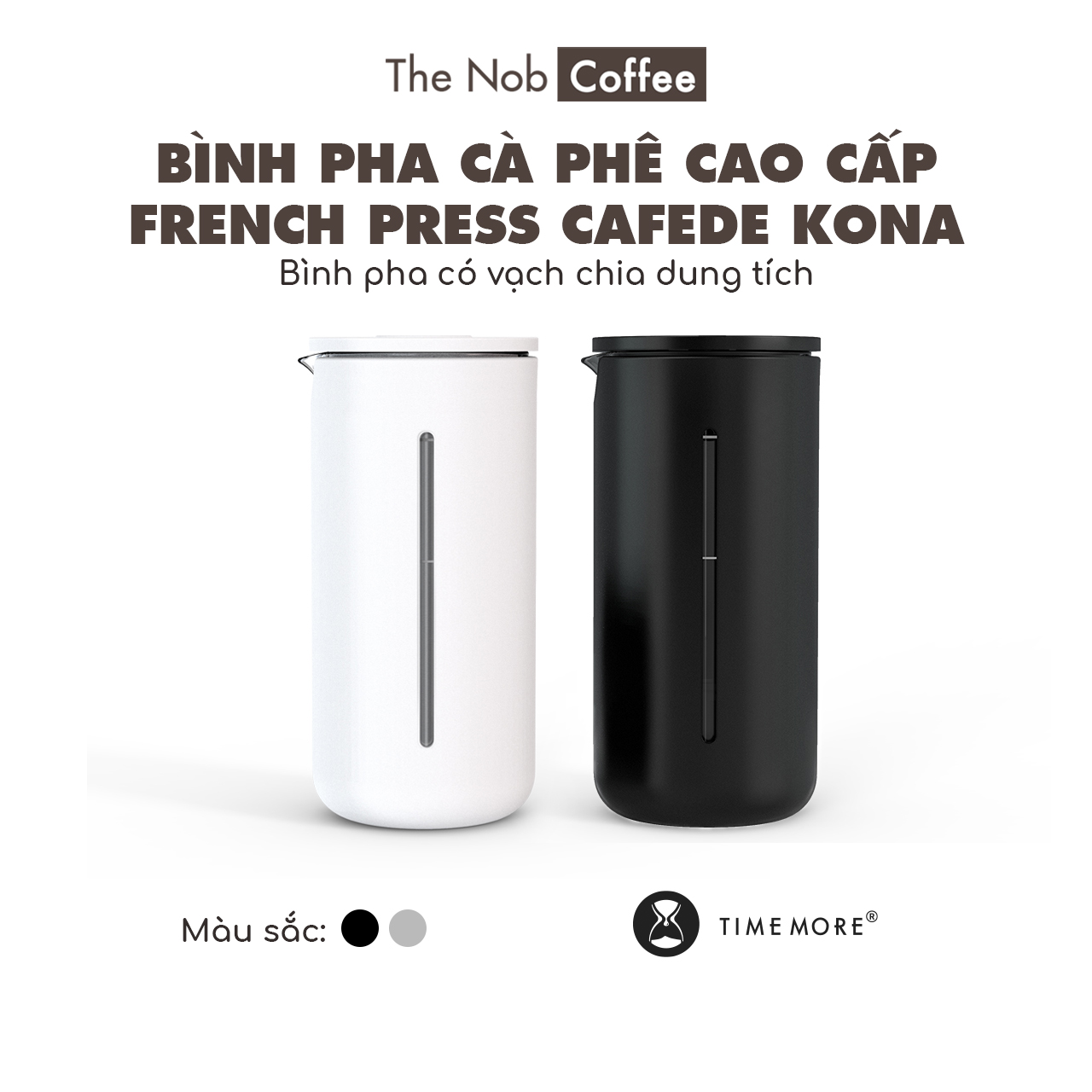 Bình pha Cà Phê French Press Timemore U - pha cà phê kiểu Pháp cao cấp