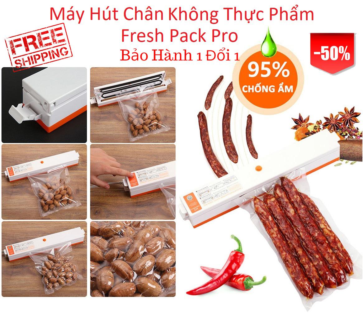 Máy Hút Chân Không Gia Đình Và Hàn Miệng Túi, Tặng Kèm Bộ 15 Túi Hút, Bảo Quản 100% Thực Phẩm, BH 3 NĂM