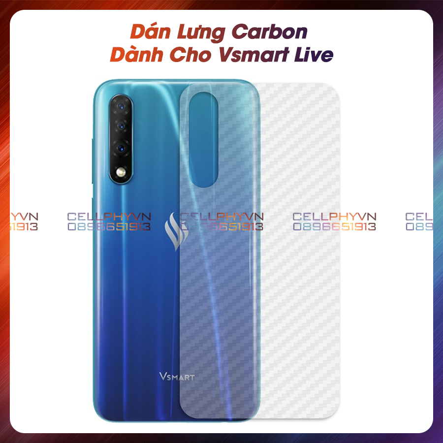 Miếng dán lưng cacbon Dành Cho Vsmart Live