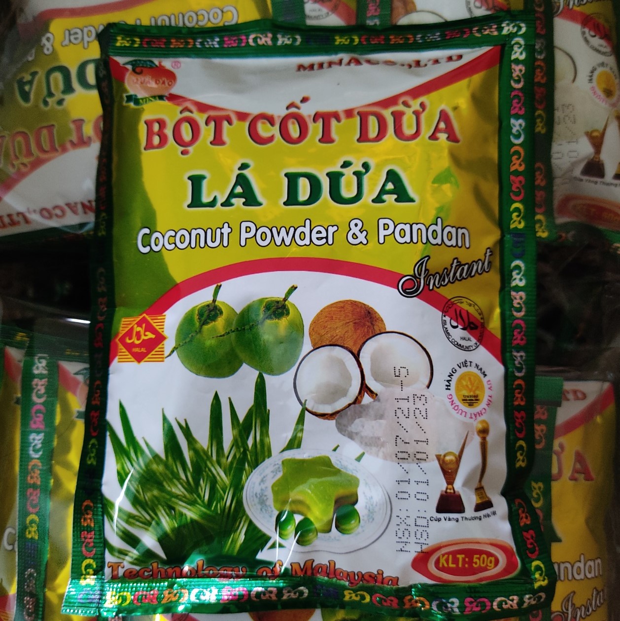 Bột cốt dừa lá dứa 50g