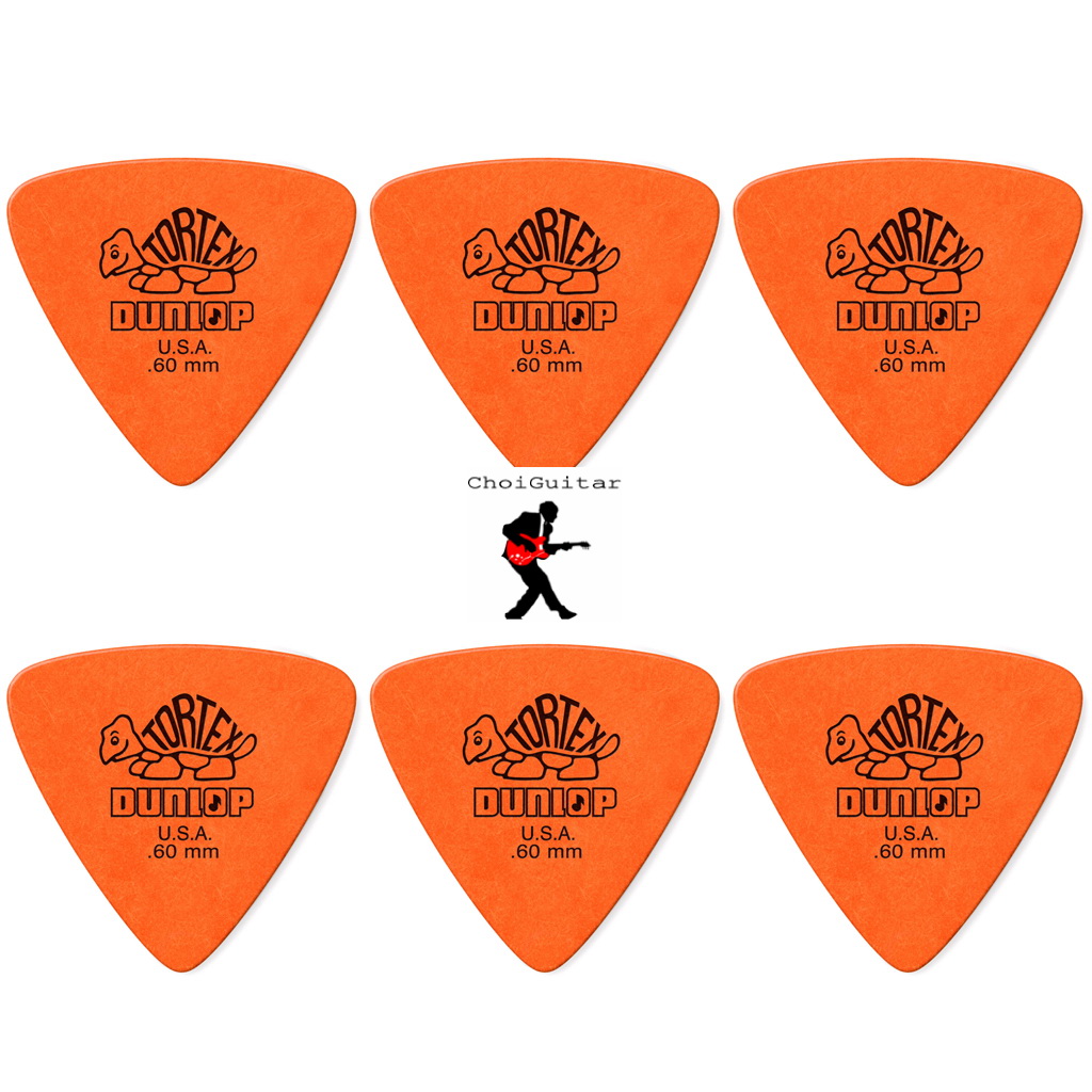 Usa dunlop 6 tortex triangle tam giác đều 0.60mm - phím đàn guitar - pick - picks