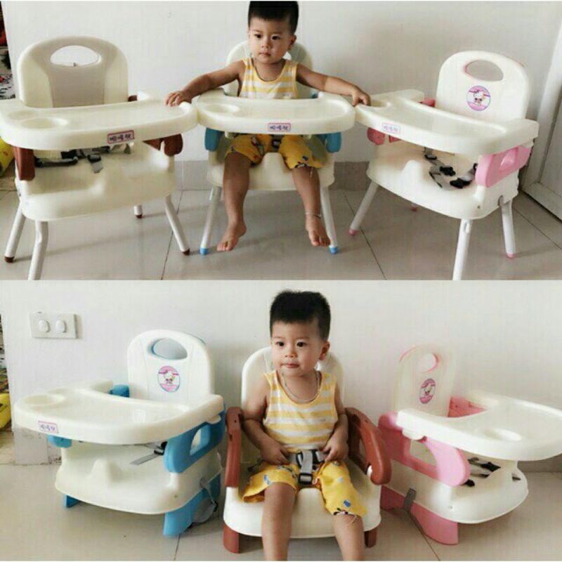 ◇ GHẾ ĂN DẶM GẤP GỌN CAO CÂP TẶNG KÈM CHÂN SẮT CHO BÉ