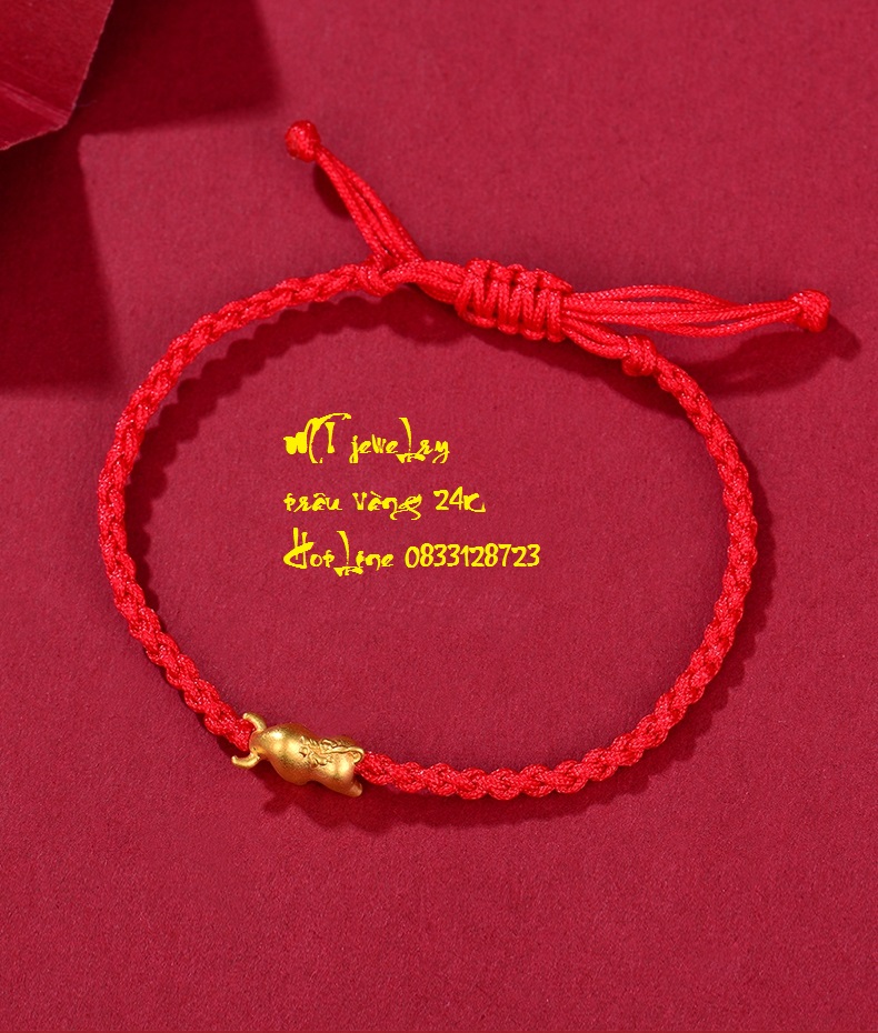 Charm Chú trâu vàng Mt jewelry, chuẩn v 24k, dùng làm charm đeo tay, phong cách unisex