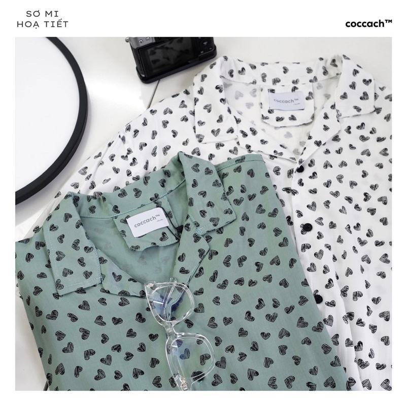 Áo sơ mi nam nữ cao cấp heart ccs62 by coccach