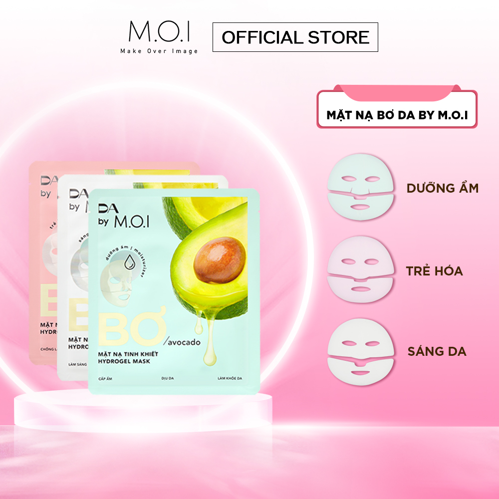 Mặt nạ bơ tinh khiết hydrogel da by m.o.i - 3 miếng