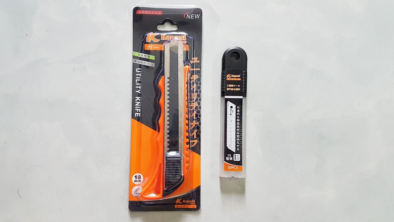 Dao + 10 lưỡi dao rọc giấy cao cấp kapusi.