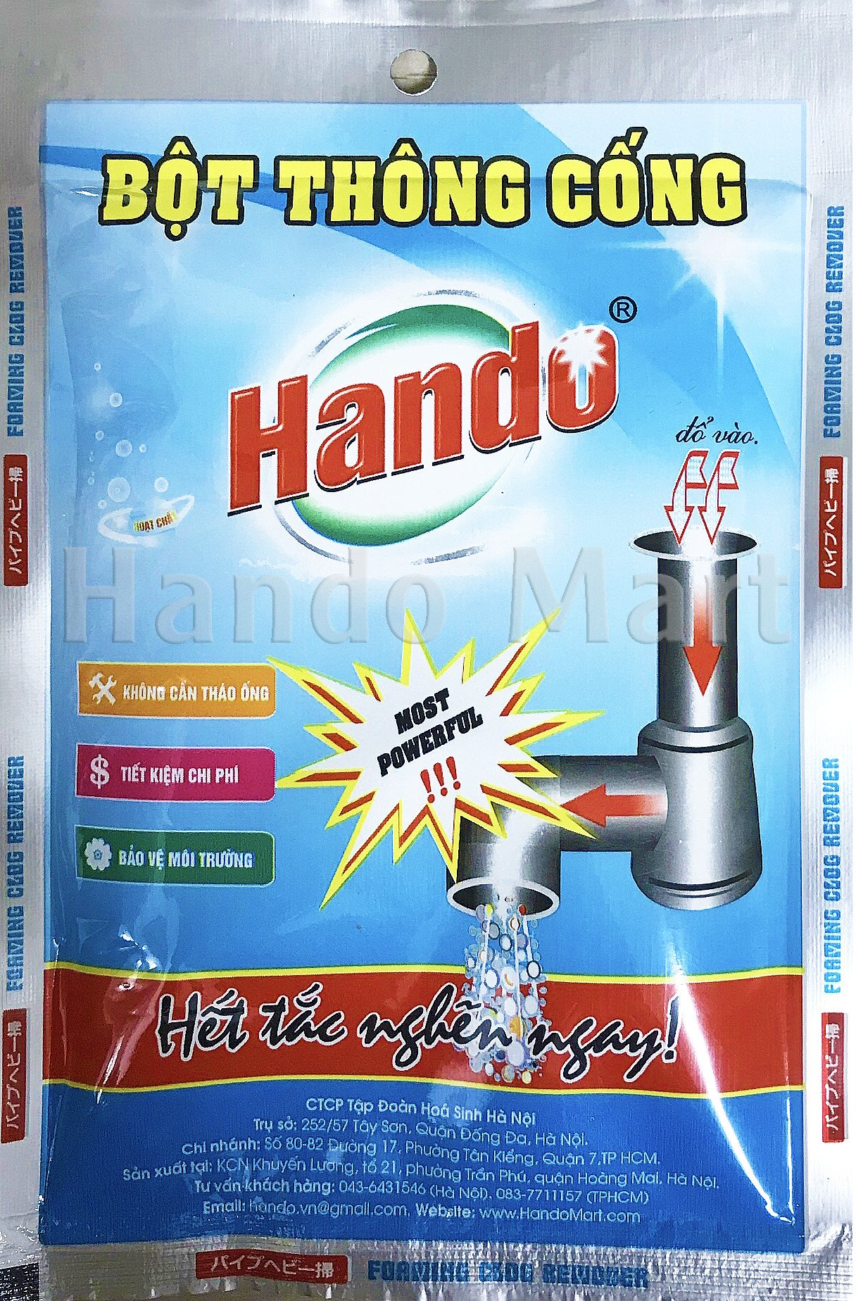 Bột thông cống Hando 100g Nội Địa