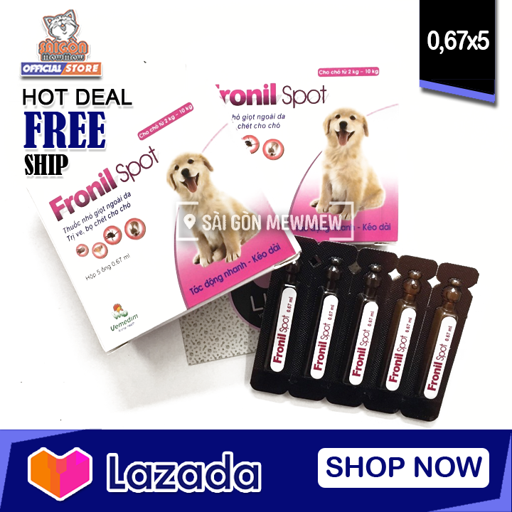 Nhỏ gáy ngừa ve rận thú cưng FRONIL SPOT VEMEDIM