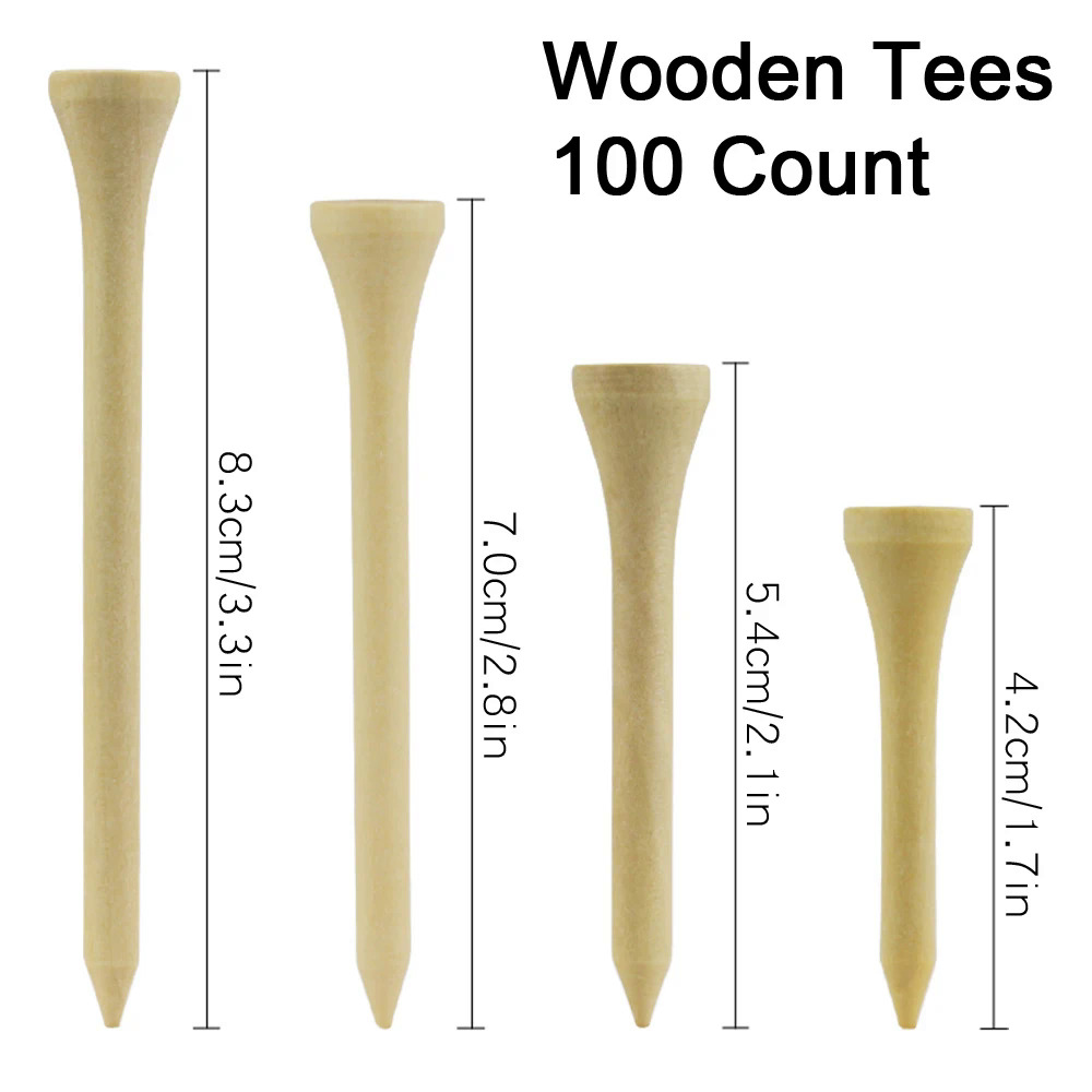 100 đếm gỗ Golf Tees gỗ Tee Golf Bóng Chủ sở hữu chiều dài 42mm 54mm 70mm 83mm Golf mới t từ người chơi Golf thả tàu