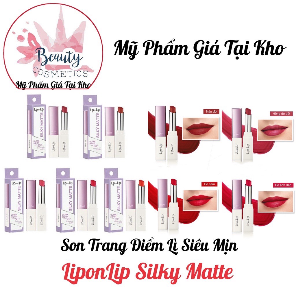 [HCM] Son Lì Siêu Mịn hơn 50% Dưỡng Tối Ưu Lip On Lip Silky Matte