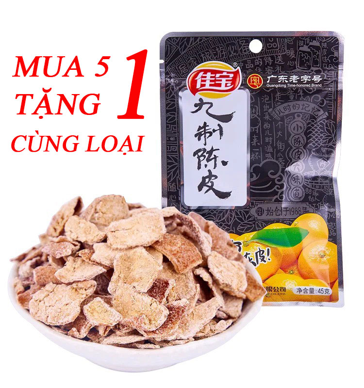 Xí muội Trần bì chua ngọt huyền thoại 8X9X ăn vặt tuổi thơ 18g 九制陈皮