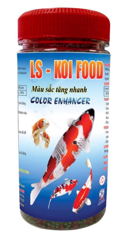 Thức ăn cho cá ls koi food koi lên màu đẹp hũ 250g