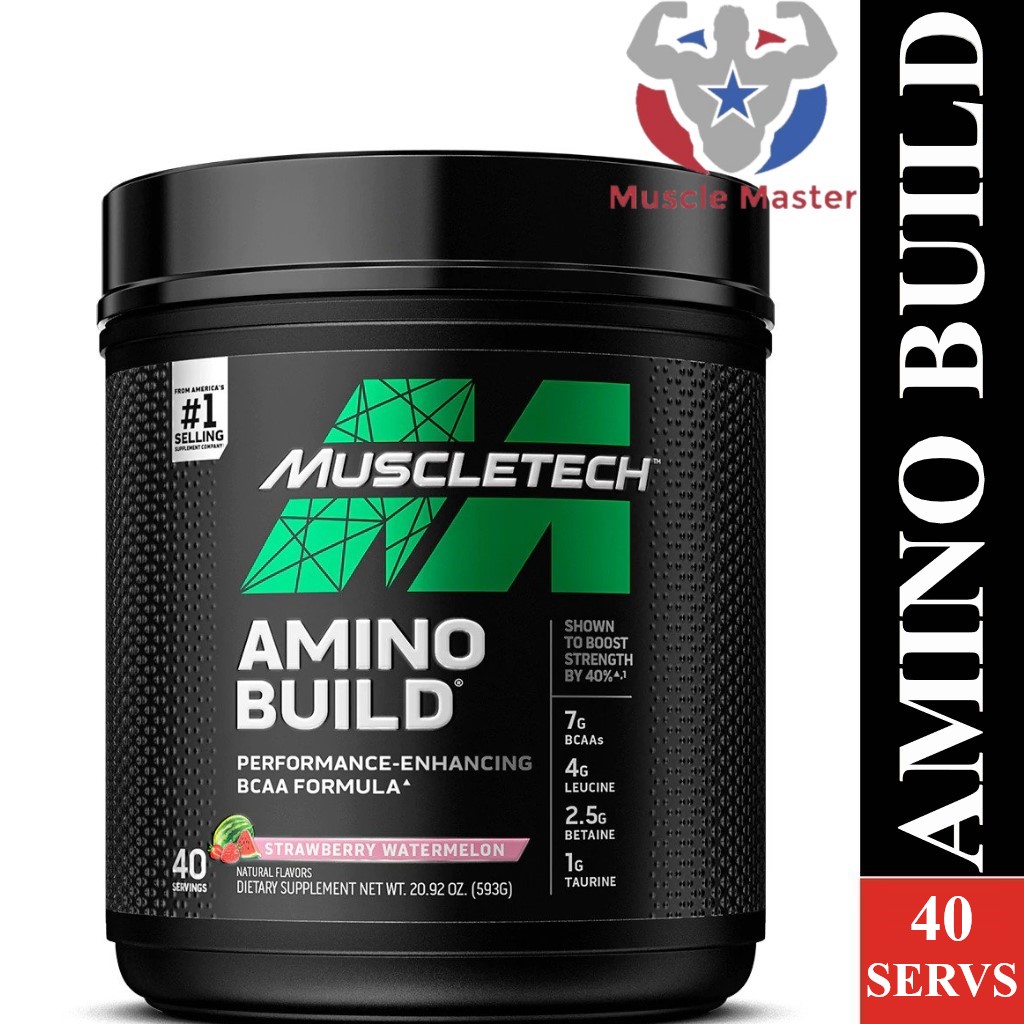 MỚI Bột Phục Hồi Cơ và Tăng Sức Mạnh MuscleTech Amino Build 40 Lần Dùng