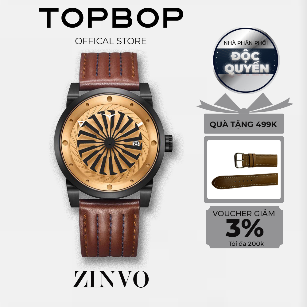 Đồng hồ nam Zinvo Blade Out Law Mỹ - Máy tự động, kính sapphire, máy tự động, chống nước 50m