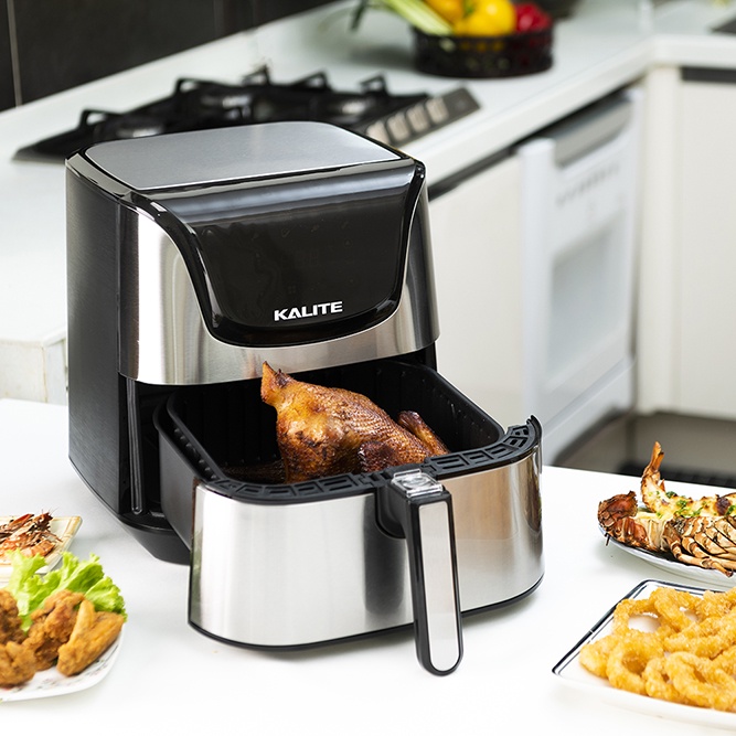 Nồi chiên không dầu lò nướng mini làm bánh quay thịt KALITE Q6 công suất